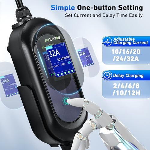32A Level 2 EV Charger with Smart Screen
