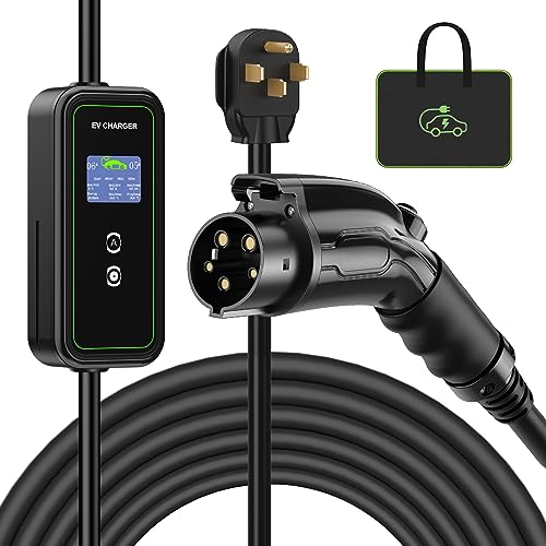 Adjustable 240V EV Charger with 23 Ft Cable