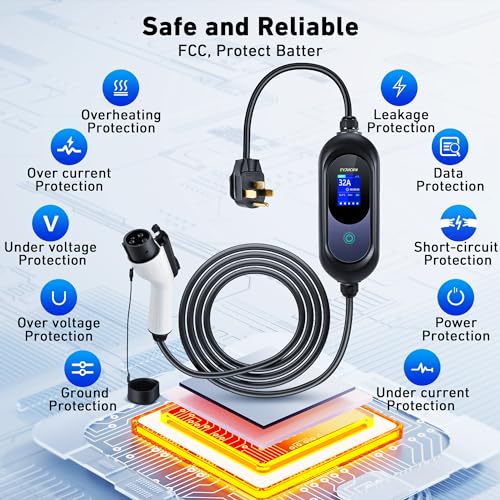 32A Level 2 EV Charger with Smart Screen