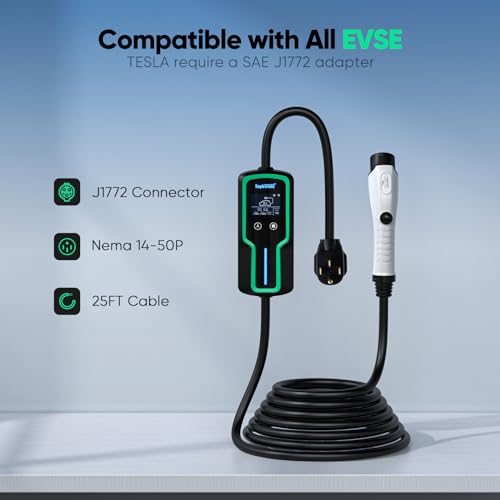 SOPHTRANS Level 2 EV Charger, 10-40 Amp, WiFi