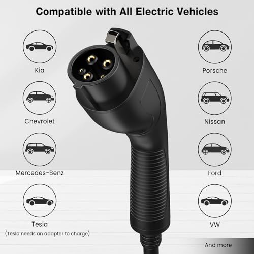 25ft Level 2 EV Charger with App Control