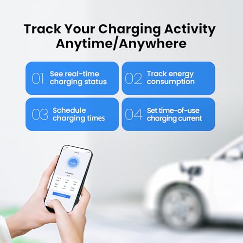 48A Level 2 EV Charger, WiFi Enabled, Indoor/Outdoor