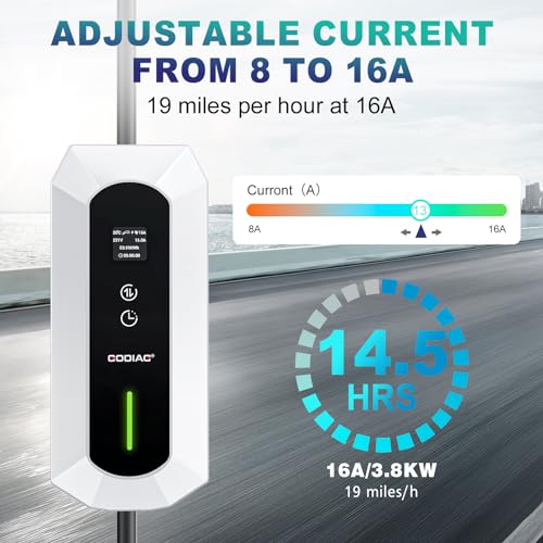 Smart WiFi Enabled Portable EV Charger for Electric Vehicles