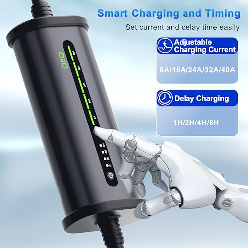 Portable Smart WiFi Enabled EV Charger 40A 240V
