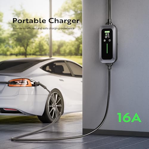 Portable 16Amp EV Charger with Smart Screen