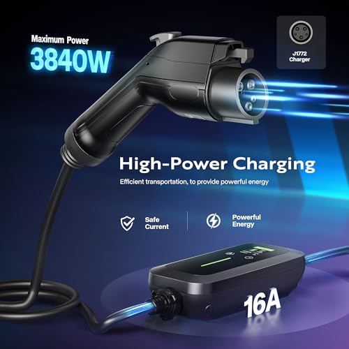 Portable 16Amp EV Charger with Smart Screen