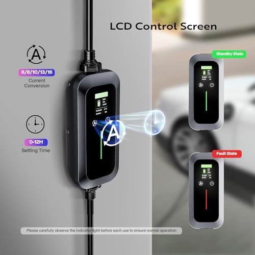 Portable 16Amp EV Charger with Smart Screen