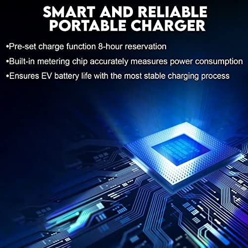 Adjustable Smart EV Charger with Portable 16ft Cable