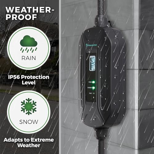 PRIMECOM Portable Smart EV Charger, 220V/240V, 16Amp, NEMA 10-30P