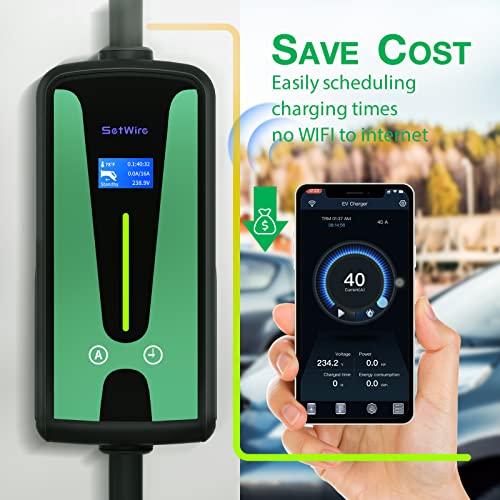 Smart Home WiFi EV Charger, Wall Mount & Portable
