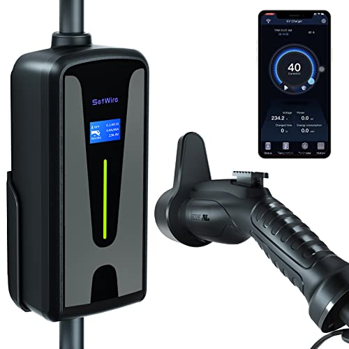 Smart WiFi EV Charger, Level 2, Wall/Portable, 40A