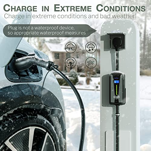 Smart WiFi EV Charger, Level 2, Wall/Portable, 40A