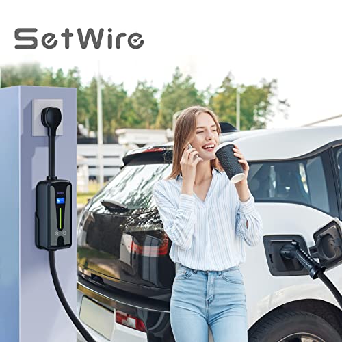 Smart WiFi EV Charger, Level 2, Wall/Portable, 40A