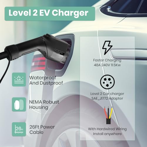 Smart Level 2 EV Charger Station 48A 11.5KW