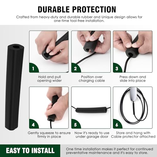 Electric Vehicle Charger Cable Protector for Garage, ID 19mm