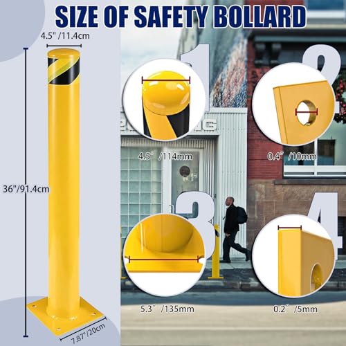 Parking Barrier Set for Traffic-Sensitive Areas (6 PCS)