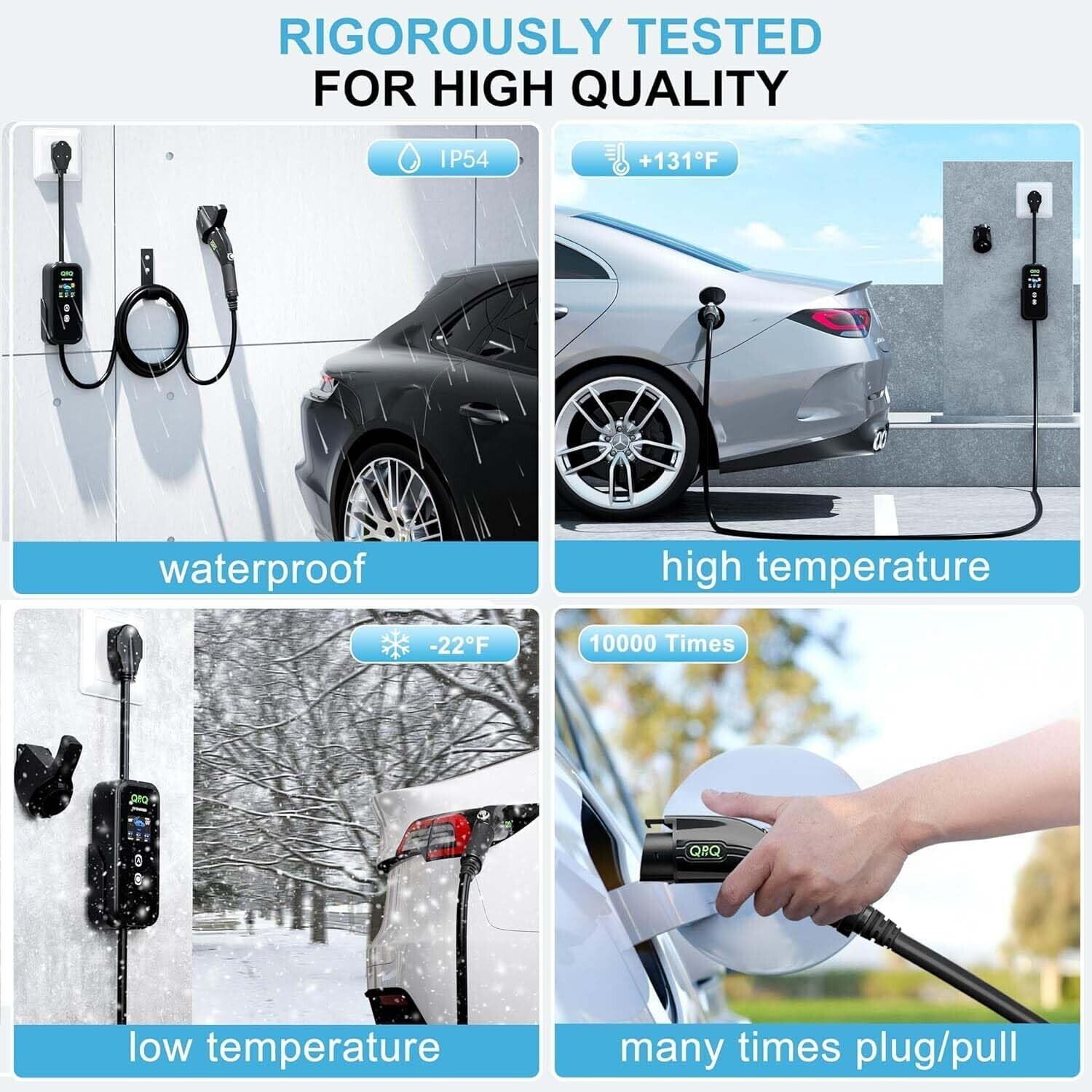 Portable Level 2 EV Charger 32Amp 110V-240V