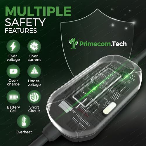 PRIMECOM Portable EV Charger: Level 2, 220V, 16A