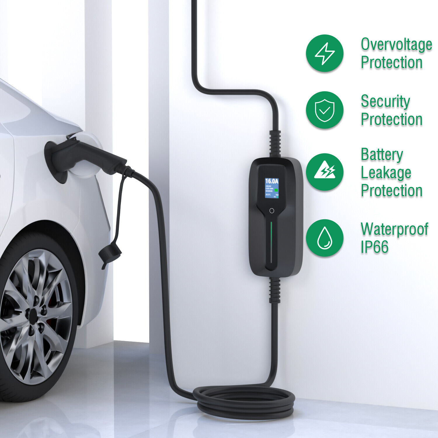 Adjustable J1772 EVSE Station Portable Level 2 Charger
