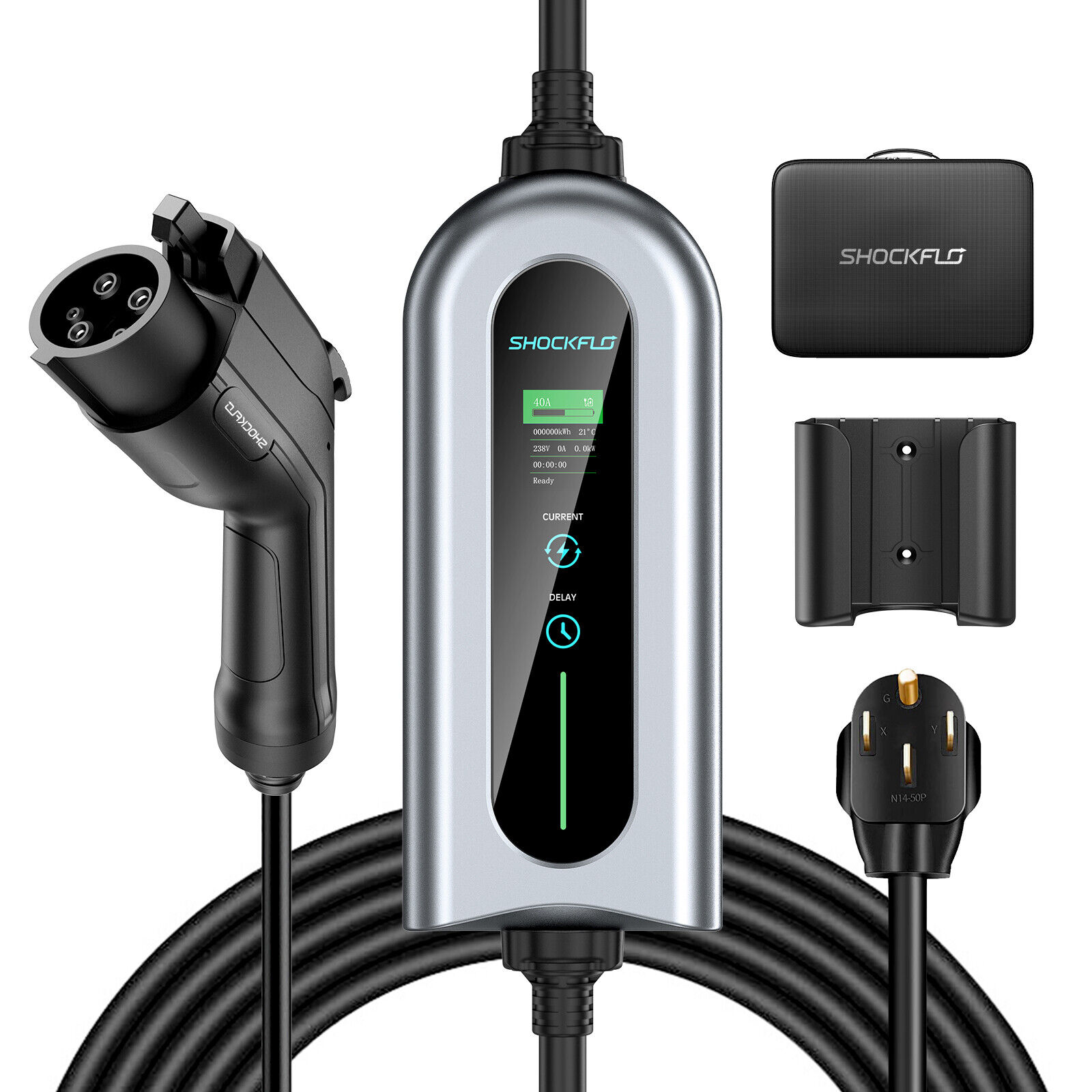 40Amp 240V Level 2 Wall-mounted EV Charger