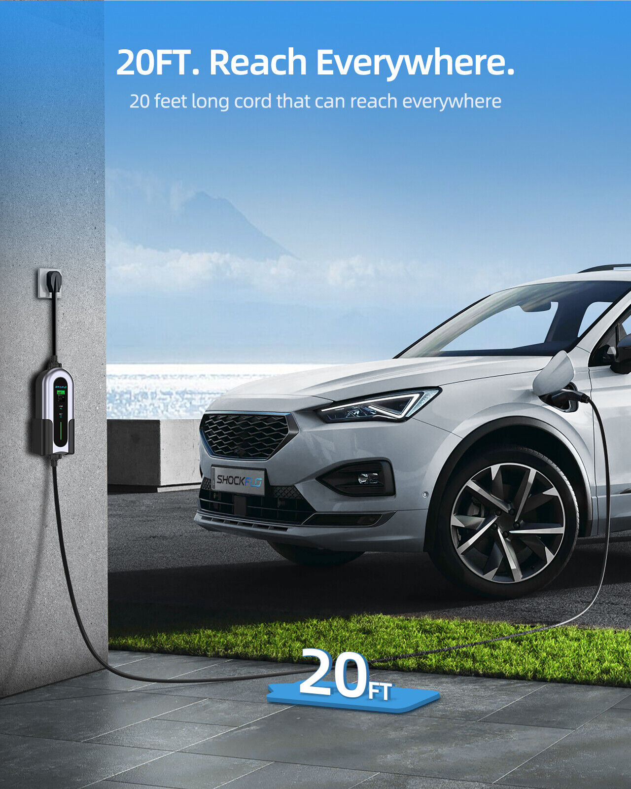 40Amp 240V Level 2 Wall-mounted EV Charger