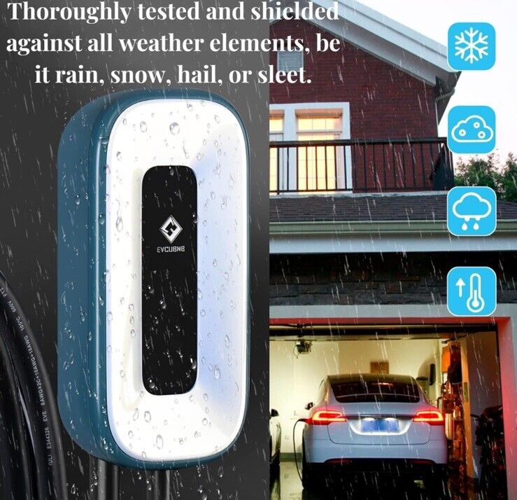 Compact EVCUBNB Level 2 EV Charger, 50A Station