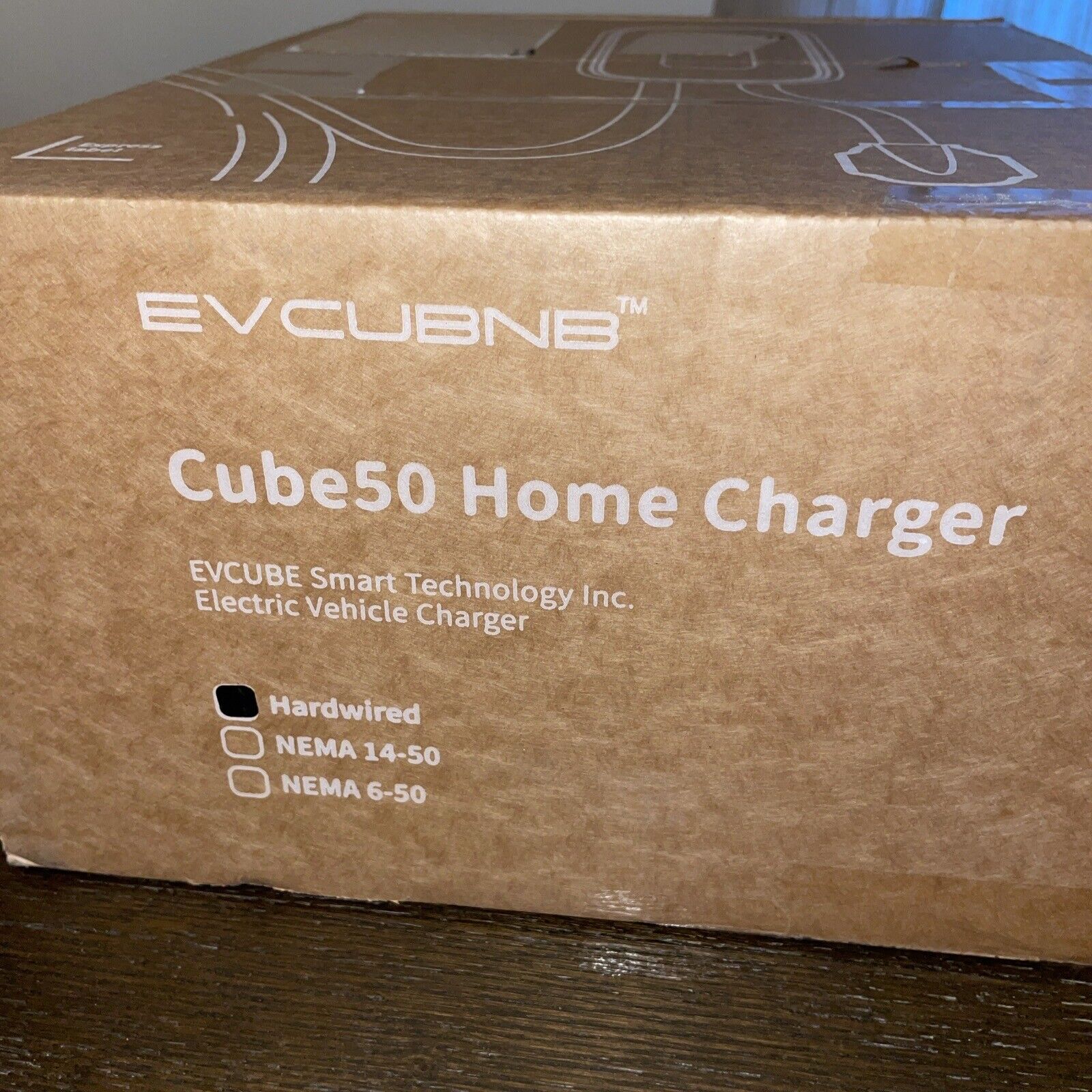 Compact EVCUBNB Level 2 EV Charger, 50A Station