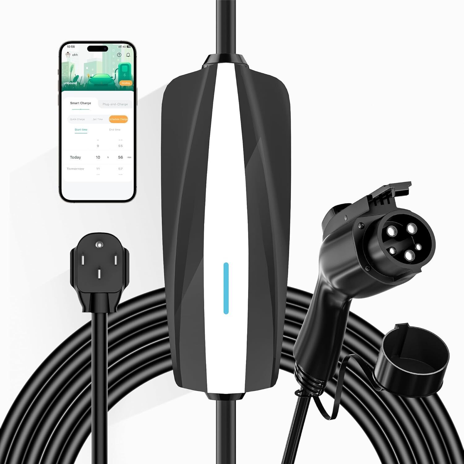Portable Level 2 EV Charger 32A 7KW 240V