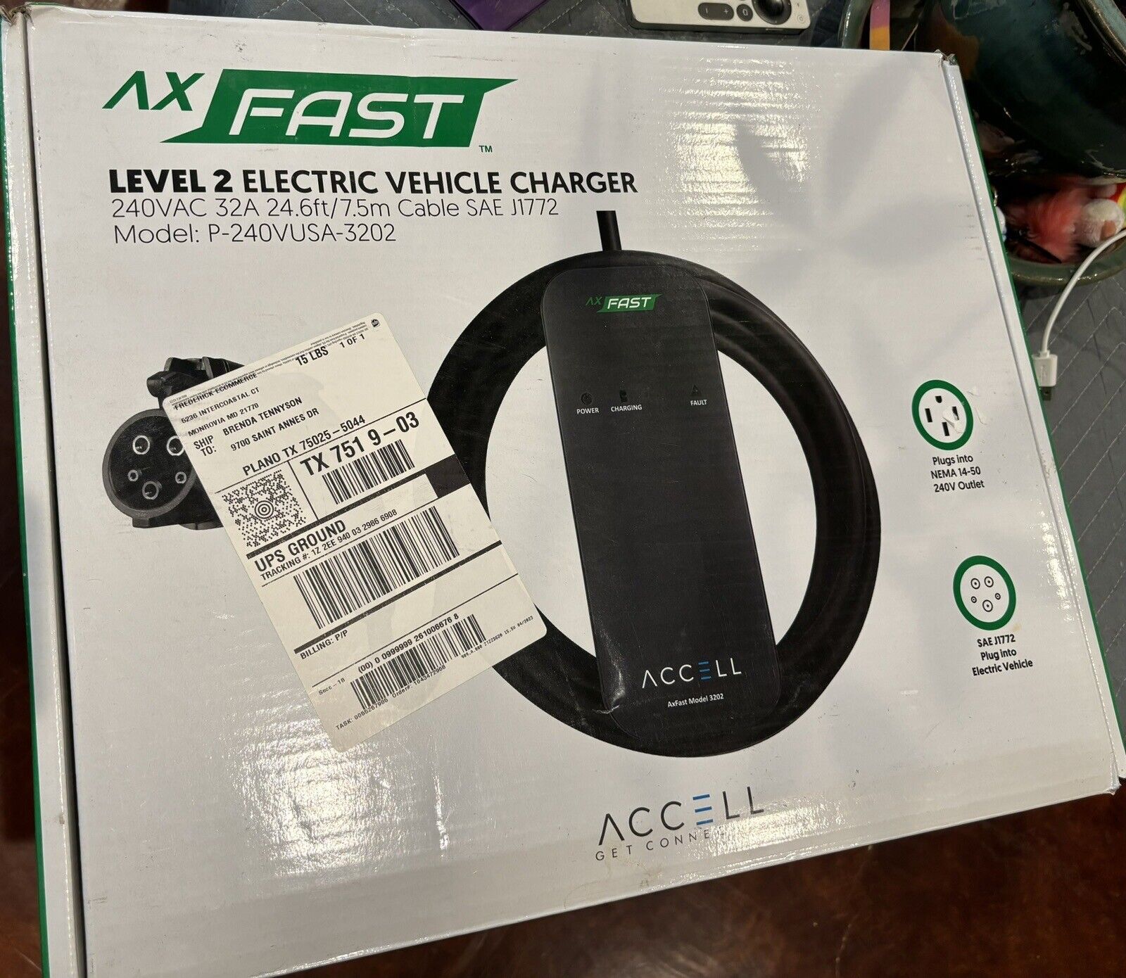 Level 2 EV Charger (32 amp, NEMA 14-50)