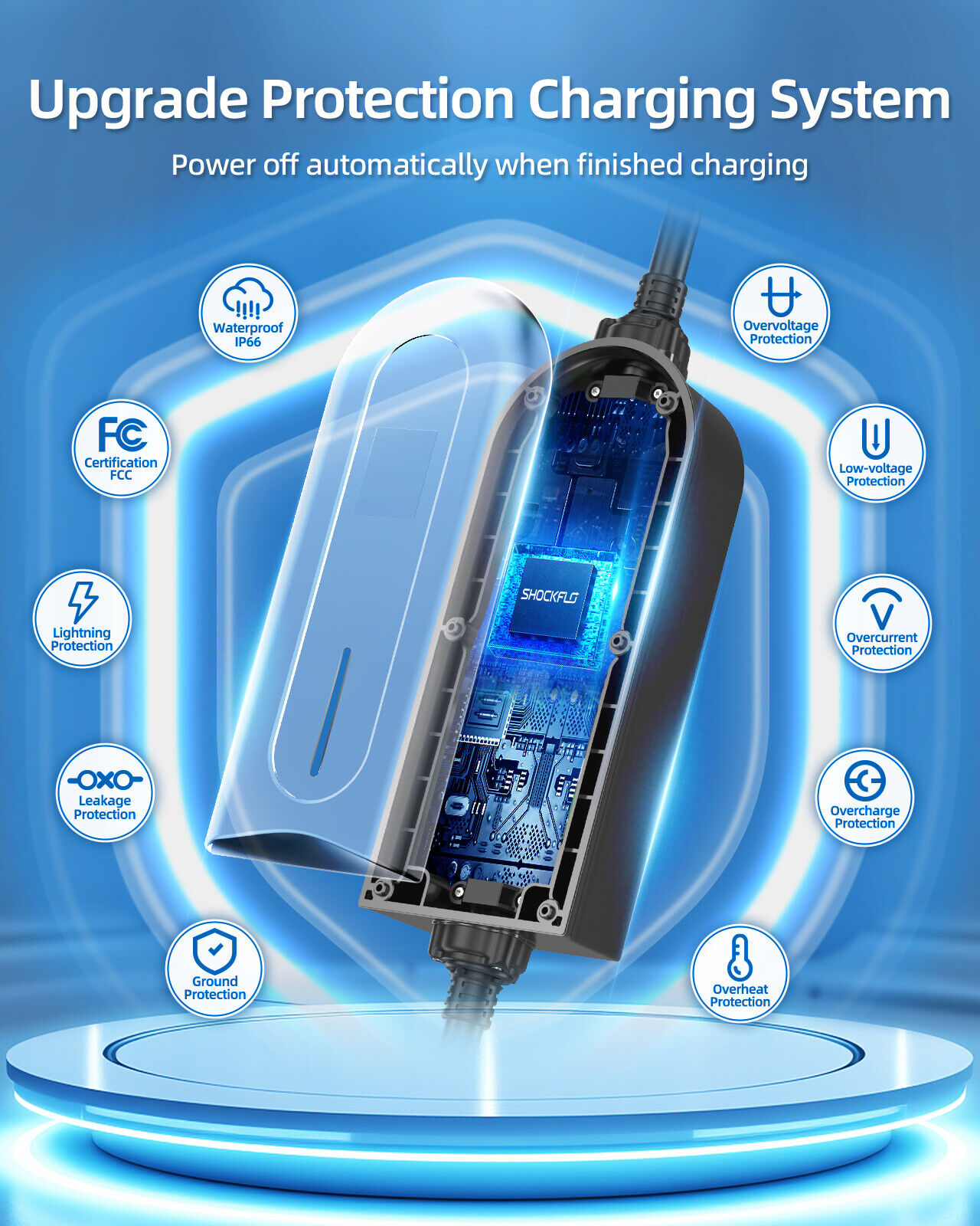 G1 Wall-mounted Level 2 EV Charger, 32Amp