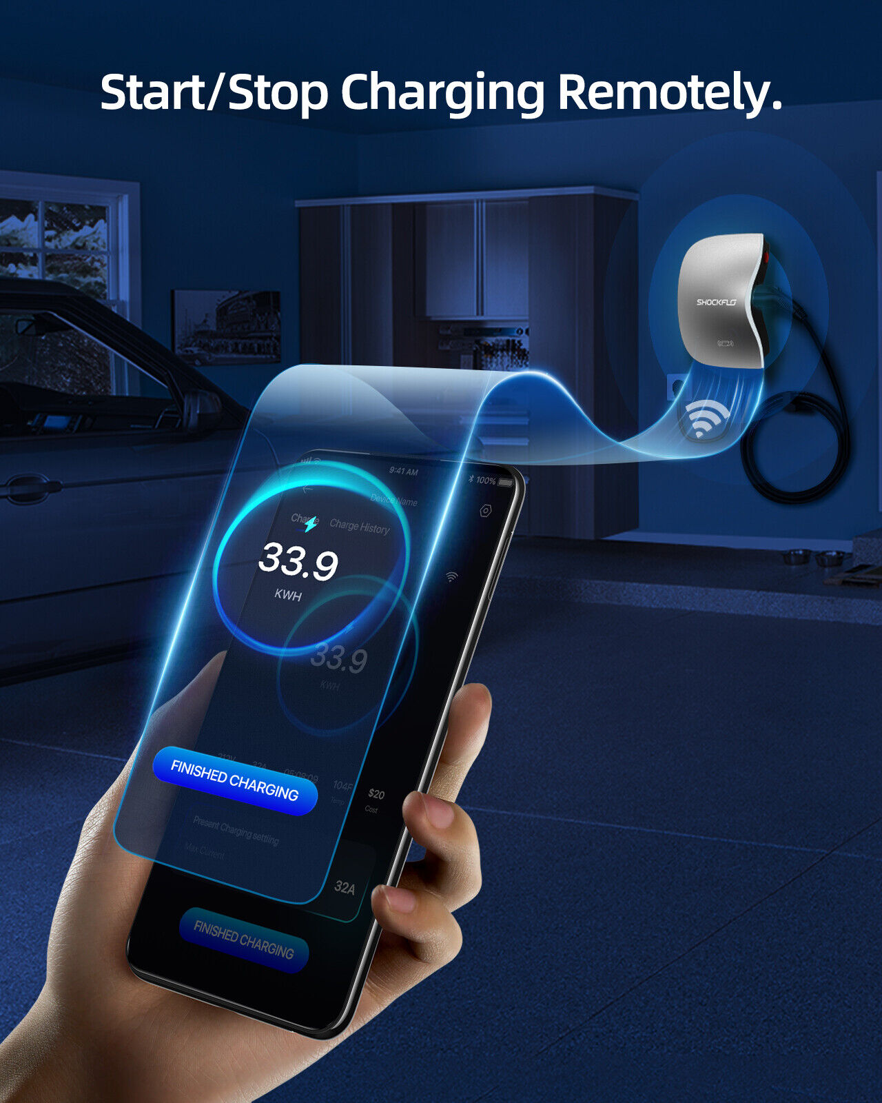 48A Level 2 EV Charger with RFID Card