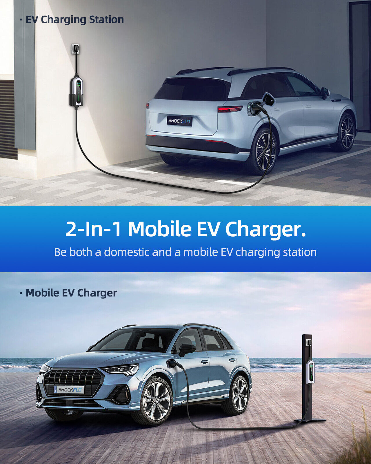 G1 Wall-mounted Level 2 EV Charger, 32Amp