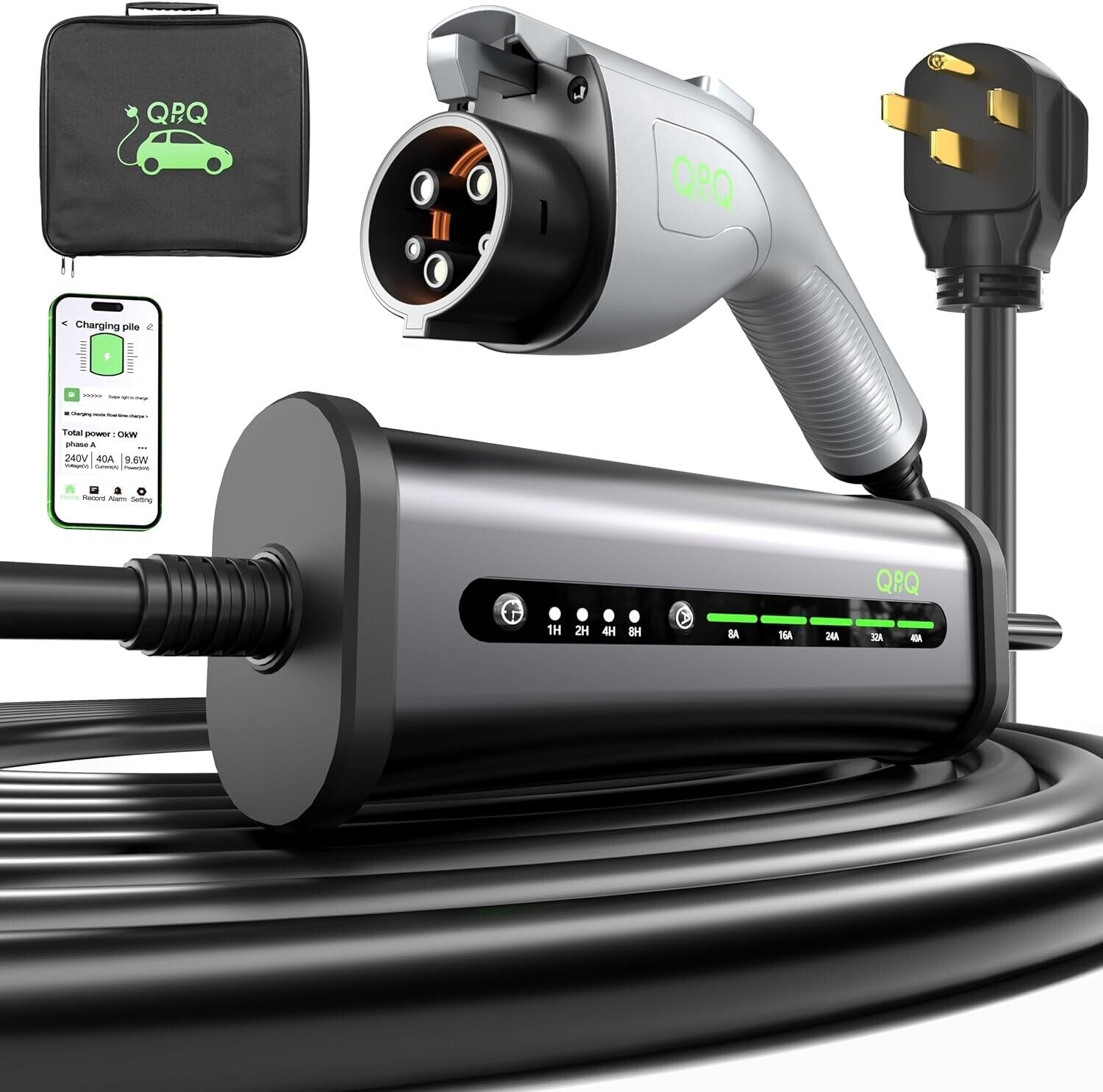 Portable Level 2 EV Charger 40A 240V NEMA