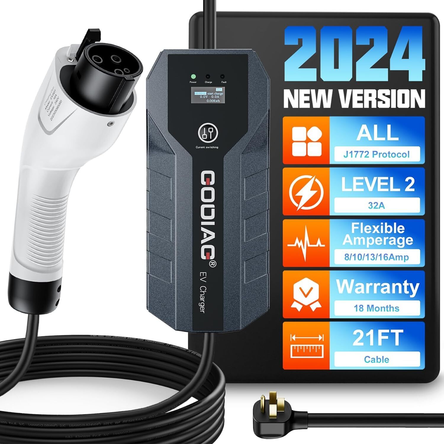 Level 2 Electric Car Charger NEMA 14-50 Plug