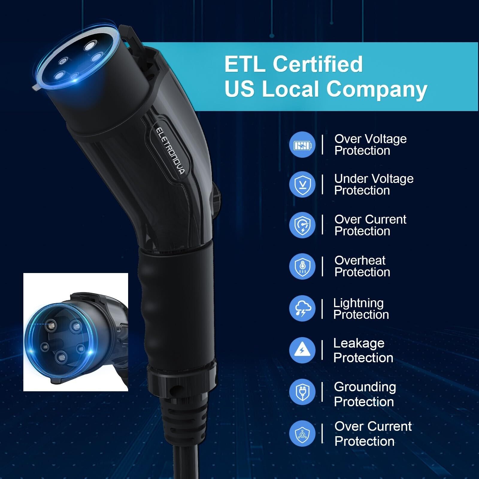 240V Level 1 EV Charger UL & Energy Star Certified