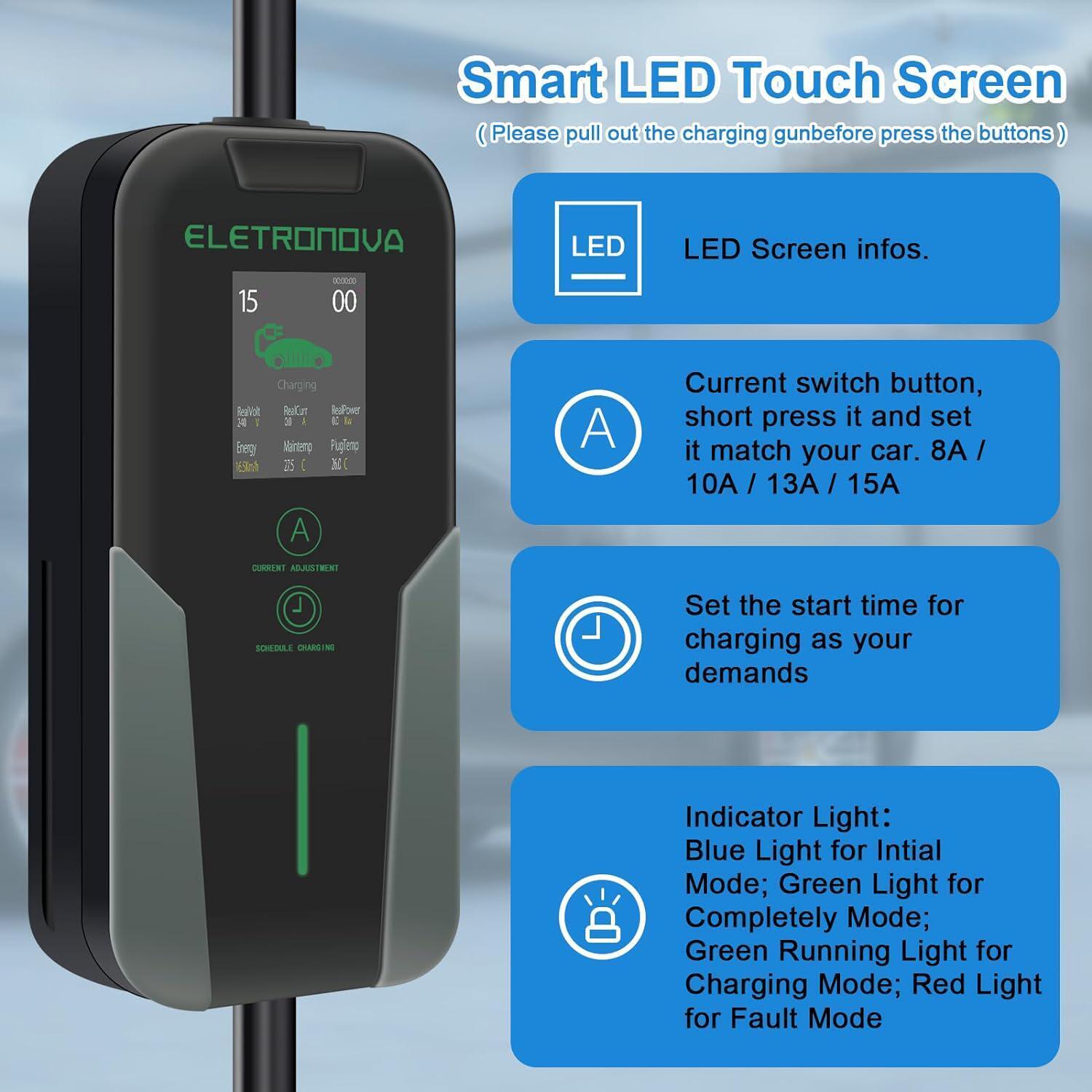 240V/15A UL & Energy Star Certified EV Charger