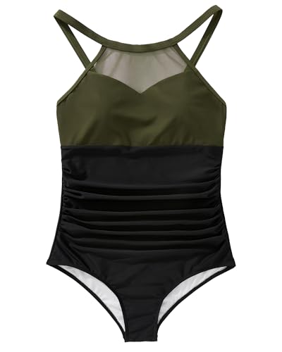 SUUKSESS Women's Mesh High Neck Slimming Monokini