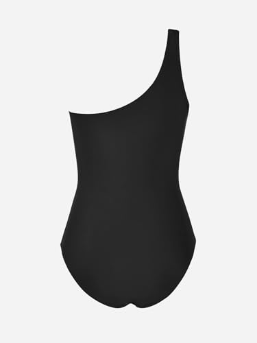 CUPSHE Women's Tummy Control One Piece Swimsuit Solid Black