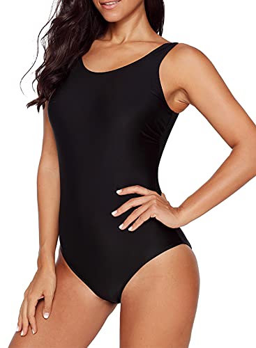 Criss Cross Back One Piece Swimsuit - Black