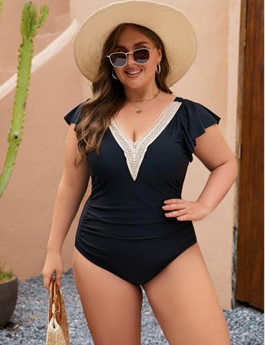 Blooming Jelly Womens Tummy Control One Piece Swimsuit