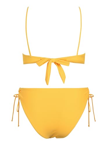 ZAFUL Women's Tie Front Underwire Bikini Set