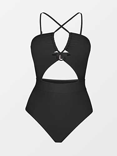 CUPSHE Black One Piece Swimsuit XL Women's Fashion