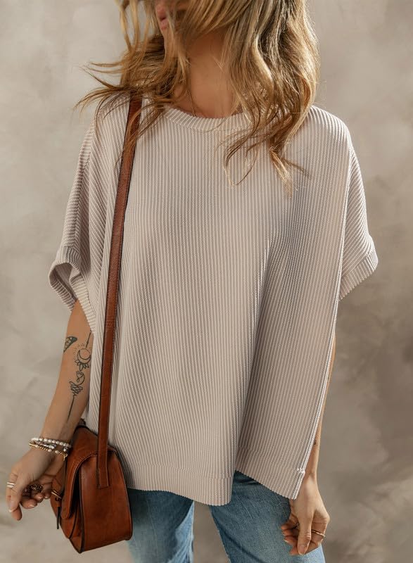 Dokotoo Women's Textured Waffle Knit Top - Apricot