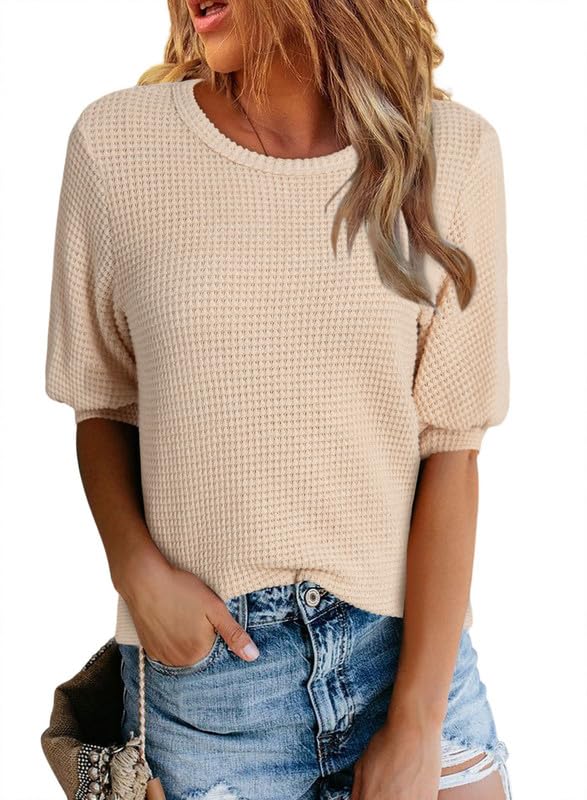 2024 Fashion Plus Size Beige Tee for Women