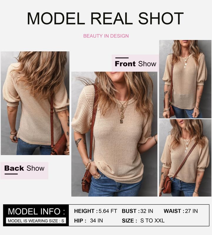 2024 Fashion Plus Size Beige Tee for Women