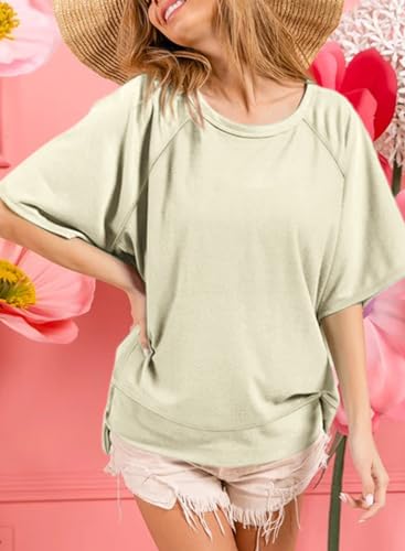 Dokotoo Women's Oversized Summer T-Shirt, High-Low Blouse