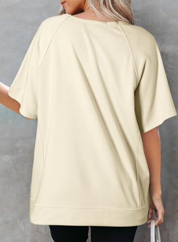 Dokotoo Women's Oversized Summer T-Shirt, High-Low Blouse