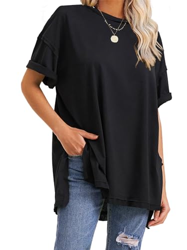 EXLURA Womens Oversized Maternity Tunic Gym Workout Top