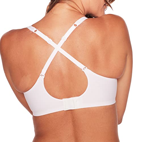 Bali Women's One Smooth U Ultra Light Illusion Neckline Underwire Bra, White,36DD