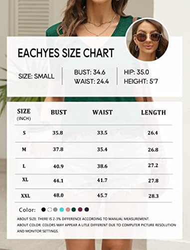 Eachyes Womens V Neck Tops Summer Short Sleeve T Shirts Dressy Casual Blouses Grey Large